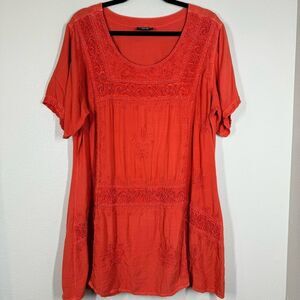 Holy Clothing Embroidered Tunic Top Women’s Size XL/1X